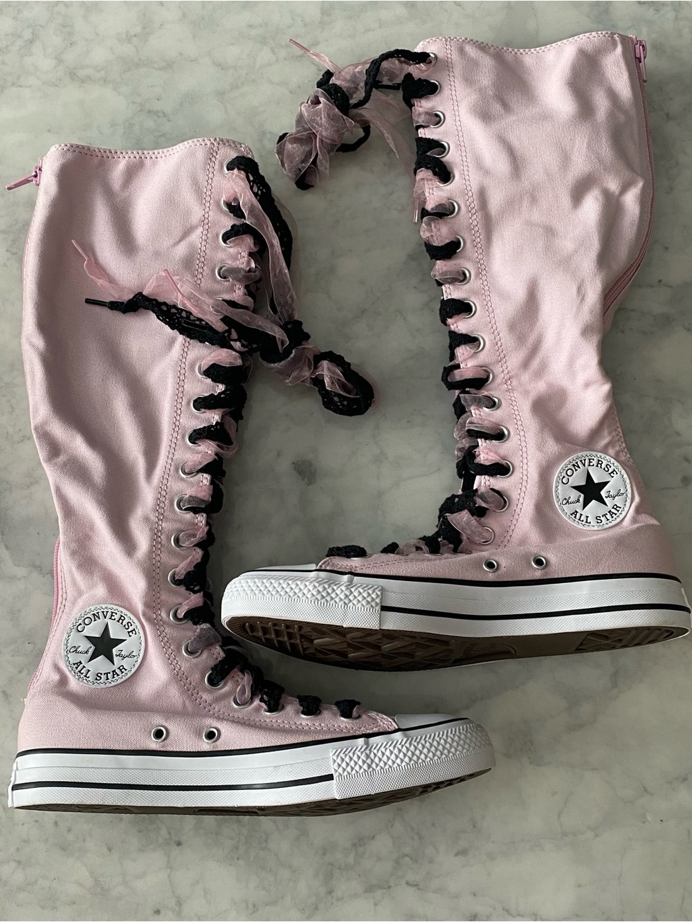 NEW Converse Chuck Taylor All Star XX Hi Lace Knee-High Shoes A16385C- Pink 7.5